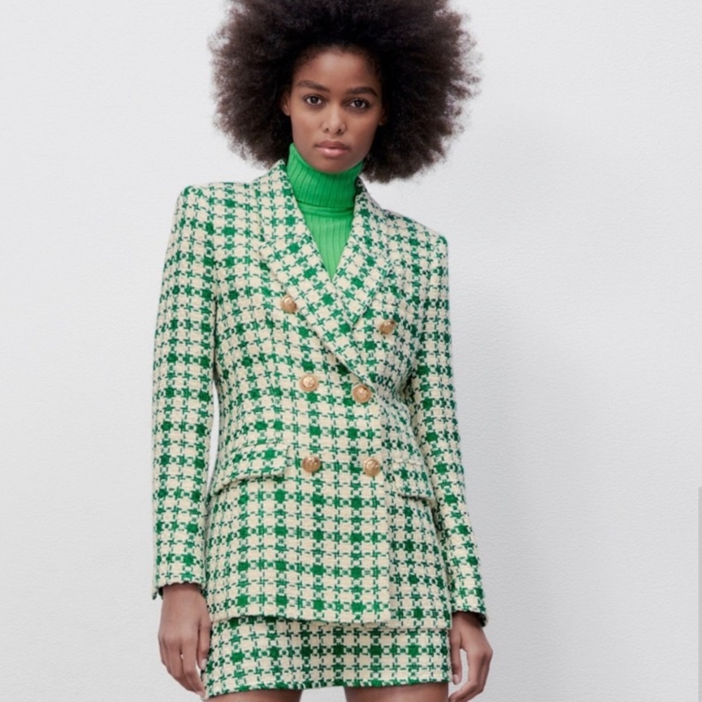 Zara double breasted blazer xs - Picture 3 of 5
